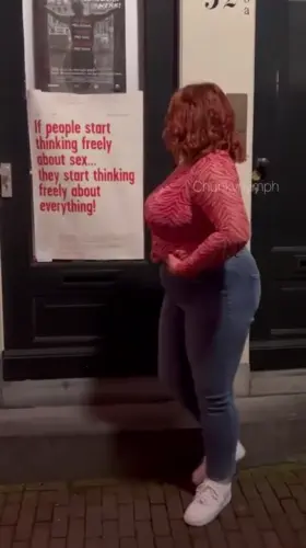 Flashing my chubby body in Amsterdam
