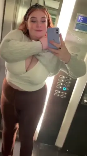 Could I flash you in an elevator?