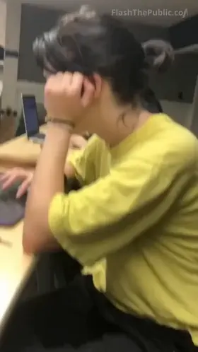 Real College Slut Flashes her Tits & s in Class (Anne Freak) [classroom, schoolgirl, flashing, nipple, breasts, handjob, people]