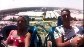 Happy on the roller coaster