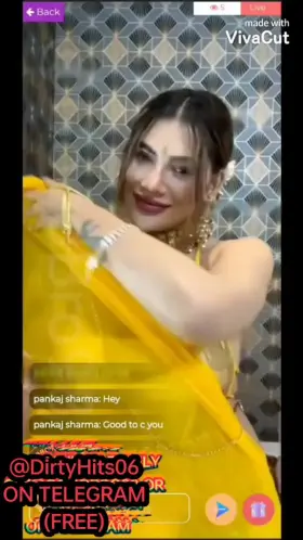 💜🌈 Rivika Yellow Bikni Top With Sexy Saree, 15 Mins+ Live With Voice DONT MISS!! SUPER DEMANDED!!💜🌈