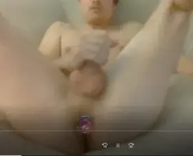 Cumming with buttplug