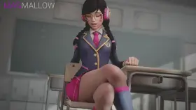 D'VA MAKING RISKY NOISES AT CLASSROOM! (Magmallow) [Overwath]