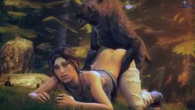 Lara caught by a Wolf (Tomb Raider) [darktronicksfm]