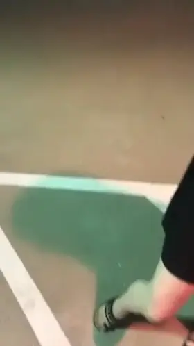 Gawker in empty parking lot topping of a BBC!