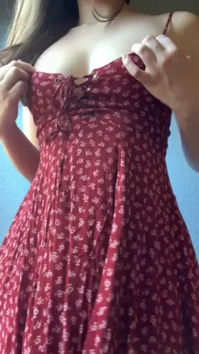 this sundress is a bit risky to wear in public..
