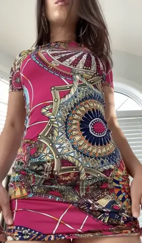 Do you like what’s hiding under my tight dress?