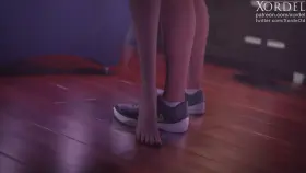 D.Va getting fucked on a pool table