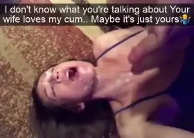 You confided in your best friend your wife didn't like swallowing or facials..apparentely not with you