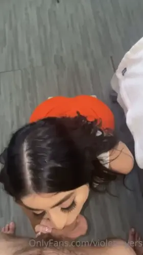 Violet Myers getting throatfucked