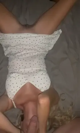 I didn’t even have time to take my boots off before he had his cock in my mouth!