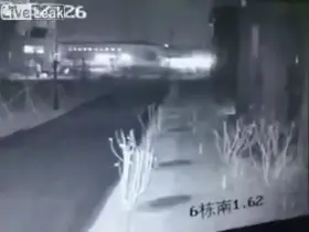 3 people jump from a rooftop, 2 are split in half