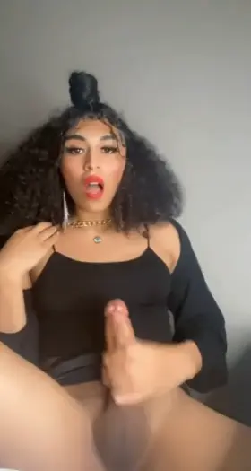 Spurting all over herself