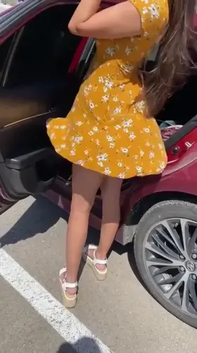 Sundress on a windy day. Can’t beat it.