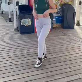 Flaunting on the pier!