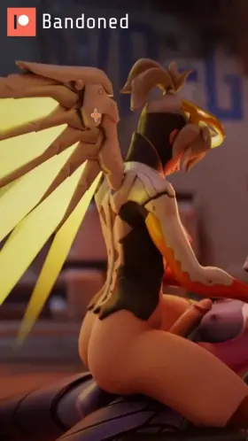 Futa Mercy riding Futa Widowmaker (Bandoned) [Overwatch]