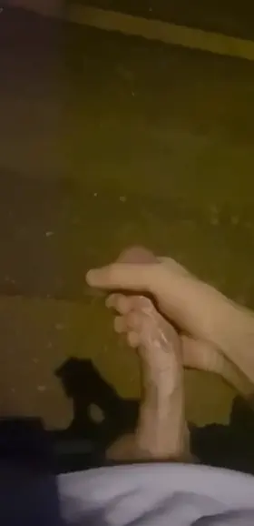 Popped under a public street lamp