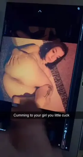 Ever since my girlfriend made a Fansly account her subs have been bullying me by sending snaps like this me 🥵😭