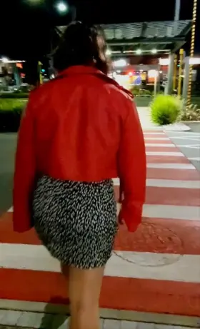 Out for dinner braless.