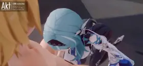 Eula gets creampied by Aether (Akt_animation)