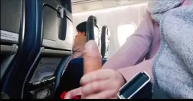Handjob on a plane next to people why not 😈