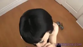 Larkin Love lets it slide down her tongue