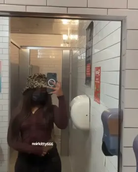 went to the unisex bathroom and kept the room unlocked in the hopes someone would catch me 🙈