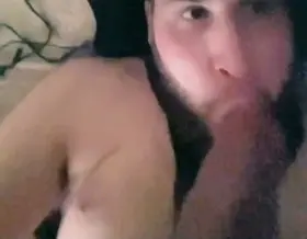 Self Sucking monster cock