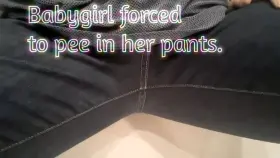 I love making my sub do things she doesn't like. Babygirl forced to pee in her pants.