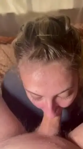 Blonde milf strokes and sucks my cock until i burst cum all over her face