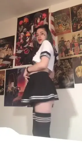 daddy is proud that there is no underwear under her skirt?