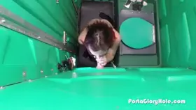 Toilet Gloryhole Redhead Sucking Strangers cocks