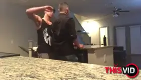 [HUNT] Dominance video made in kitchen with 2 hunks