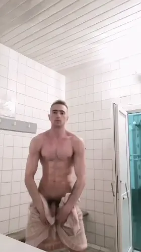 in the public shower