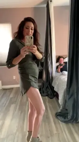 Usually I film these little teases alone but it was super hot having him watch me while he stroked himself. Peeping Tom anyone 😏 [FM]