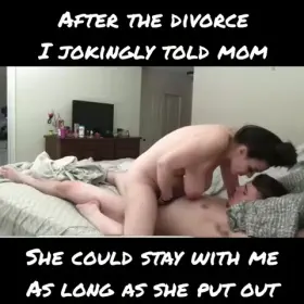 Mom and me after divorce