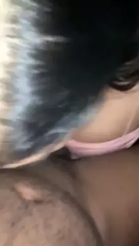 Asian girl sucking BBC