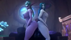 Tyrande and Ziahna showing teamwork (noname55)