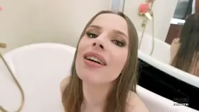 NEW SCENE - Jillian Janson gets pissed in her mouth and all over