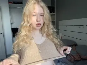 wearing my knitted and wild boobs without any bra