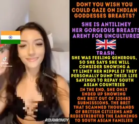 YT dicklet Brit Men & Dyke Women rushed at the chance to see an Indian goddesses nipple...