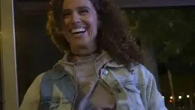 Nerdy mom flashes her beautiful boobs. [f]