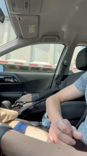 Jerking off for a trucker today. He kept speeding up to get a good look