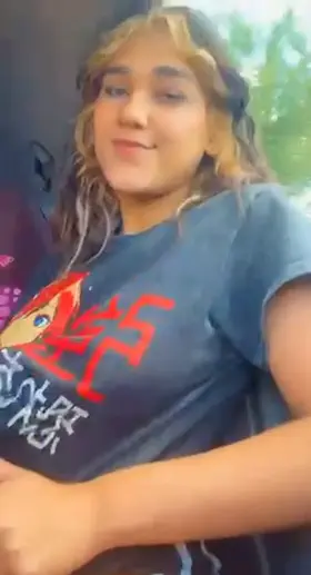 My boobs in the car!