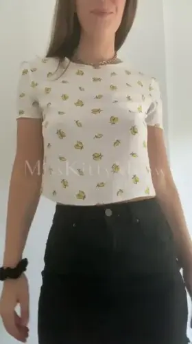 Outfit of the day includes no bra