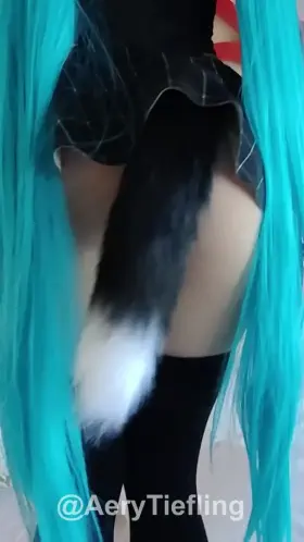 Hatsune Miku Cat Girl from Vocaloid by Aery Tiefling [OC]