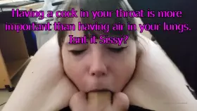 A Cock in your throat is most important.