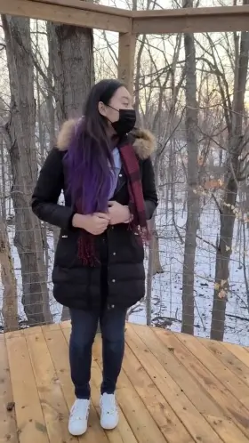 Cold weather won't stop me from flashing my tits