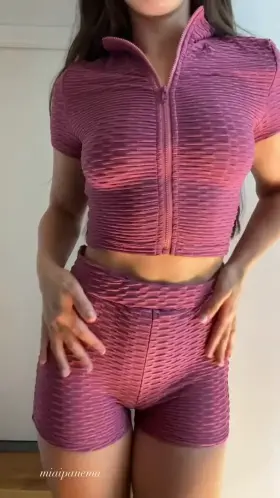 Stripping out of my new gym outfit