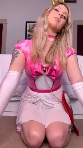 Princess Peach covered in cum!